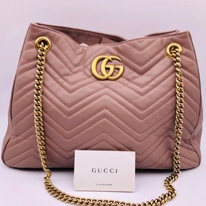 Gucci Marmont matelasse violet rose  shoulder bag